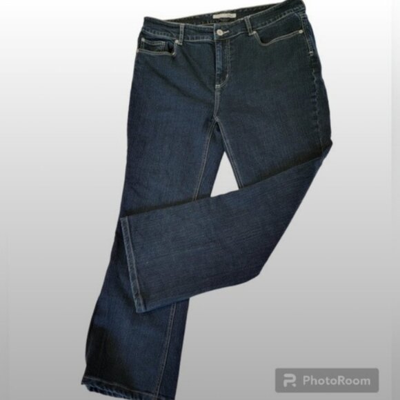 Chico's Platinum Boot cut blue Jean Size 1.5 Short pants M 10 - Picture 10 of 10